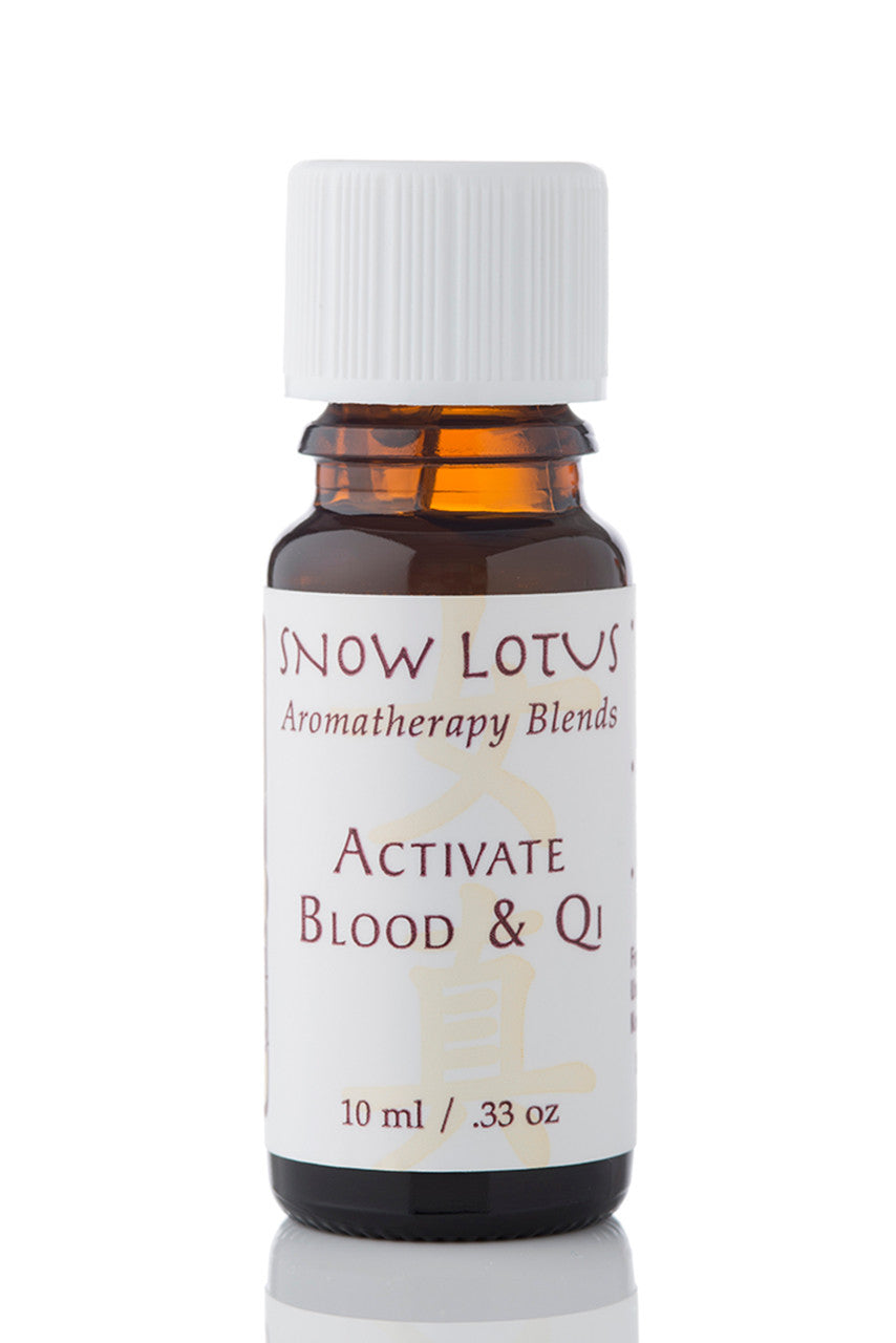 Snow Lotus Activate Blood & Qi – CM Essentials Blend in an amber glass bottle