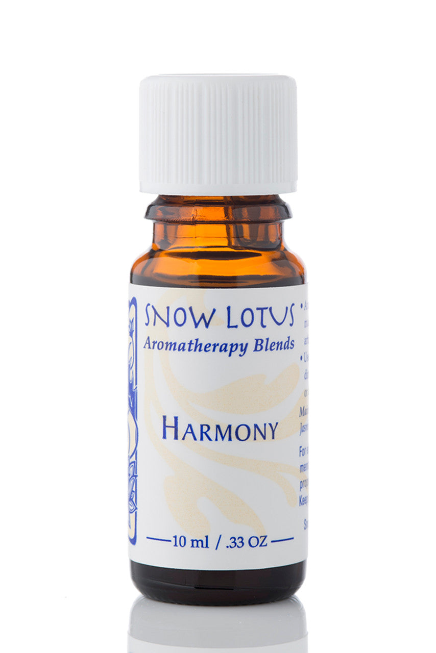 Snow Lotus Harmony - Esthetic Essential Oil Blend in an amber glass bottle