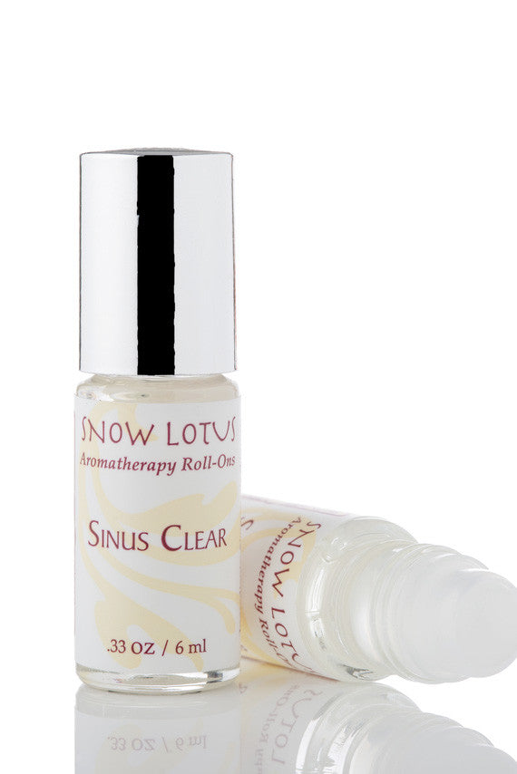 Snow Lotus Sinus Clear - Therapeutic Roll On in a roll-on bottle with a metallic cap